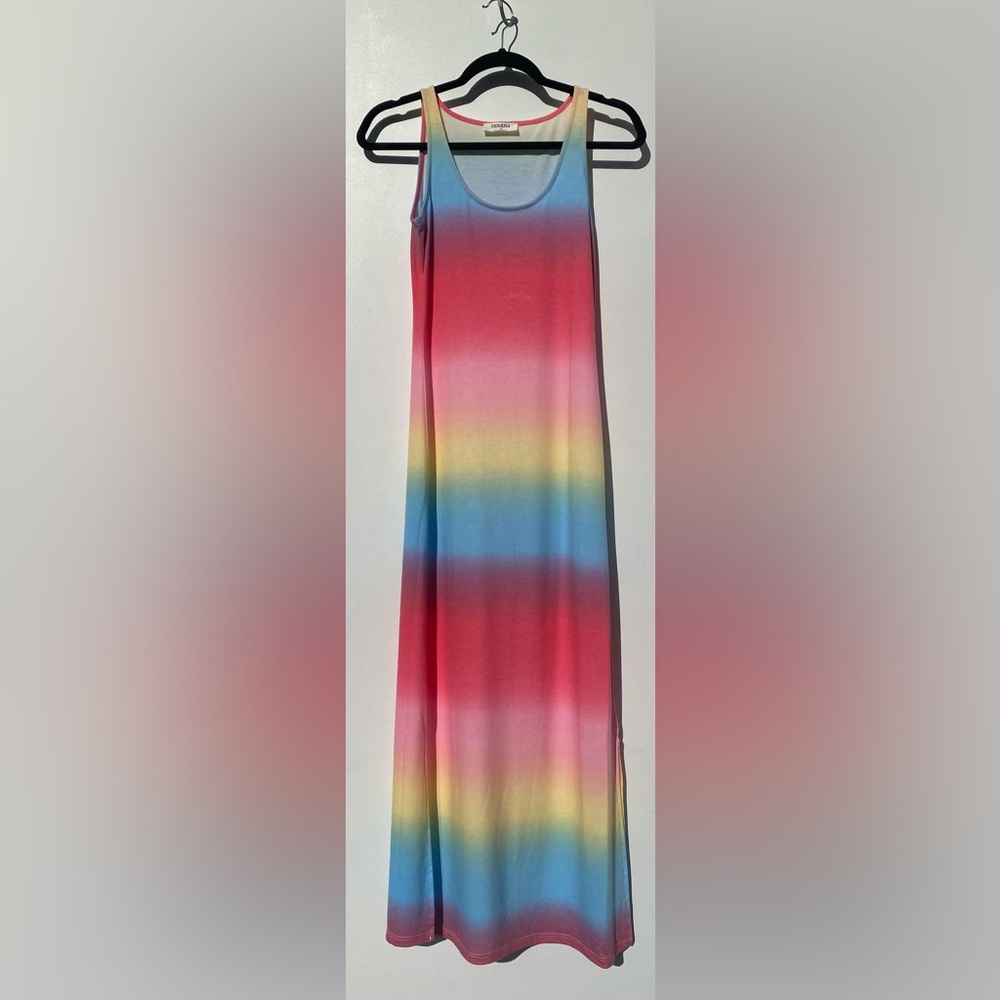 Size Small Zenana Pastel Rainbow Maxi Tank Dress